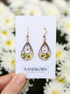 Ohrringe mit Spiere, Bubikopf und Süßwasserperlen