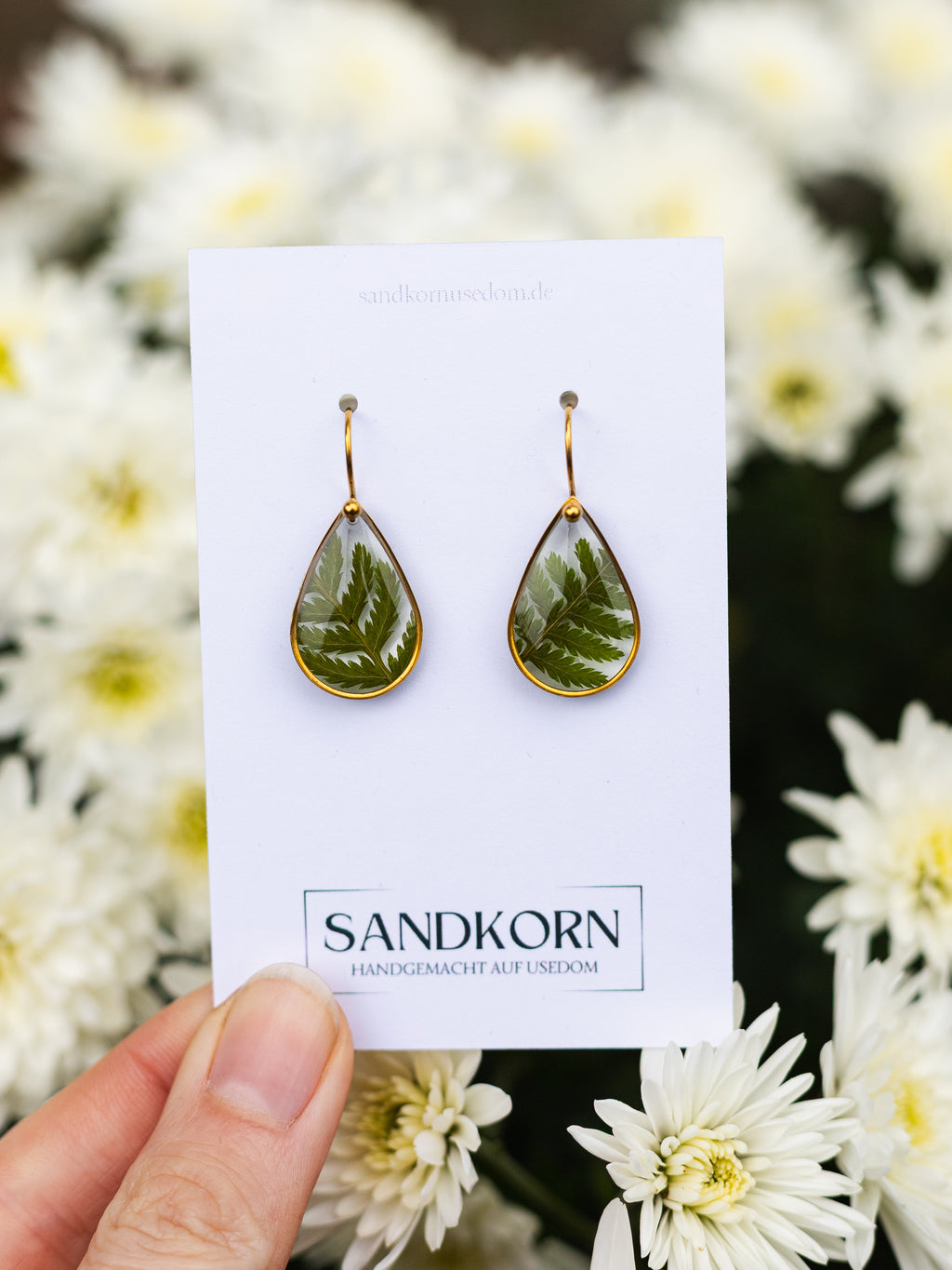 Ohrringe mit Farn