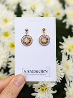 Ohrringe mit Glockenheide-Kranz