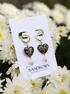 Ohrringe mit echten Blüten und Süßwasserperlen | Usedom Schmuck