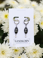 Ohrringe mit Wilder Möhre und Süßwasserperlen