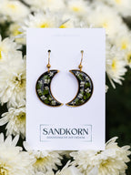 Mond-Ohrringe mit Wilder Möhre und Bubikopf