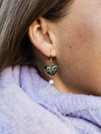 Ohrringe mit Wilder Möhre und Süßwasserperlen