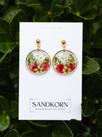 Ohrringe mit Spiere, Wilder Möhre und Farn