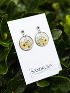 Ohrringe mit Spiere, Wilder Möhre und Schneeflocke