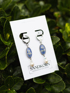 Ohrringe mit Wilder Möhre und Süßwasserperlen