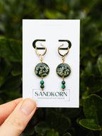 Ohrringe mit Wilder Möhre und Malachit