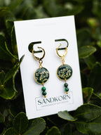 Ohrringe mit Wilder Möhre und Malachit | Usedom Schmuck