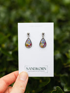 Ohrringe mit kleinem Garten - Silber