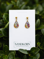 Ohrringe mit kleinem Garten - Gold