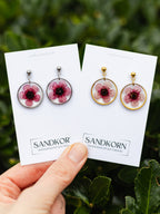 Kolczyki z kwiatami Manuka