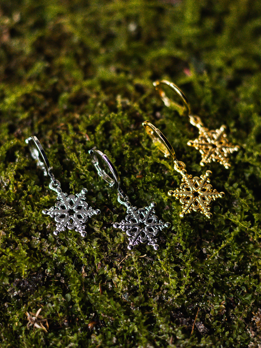 Ohrringe mit Schneeflocke