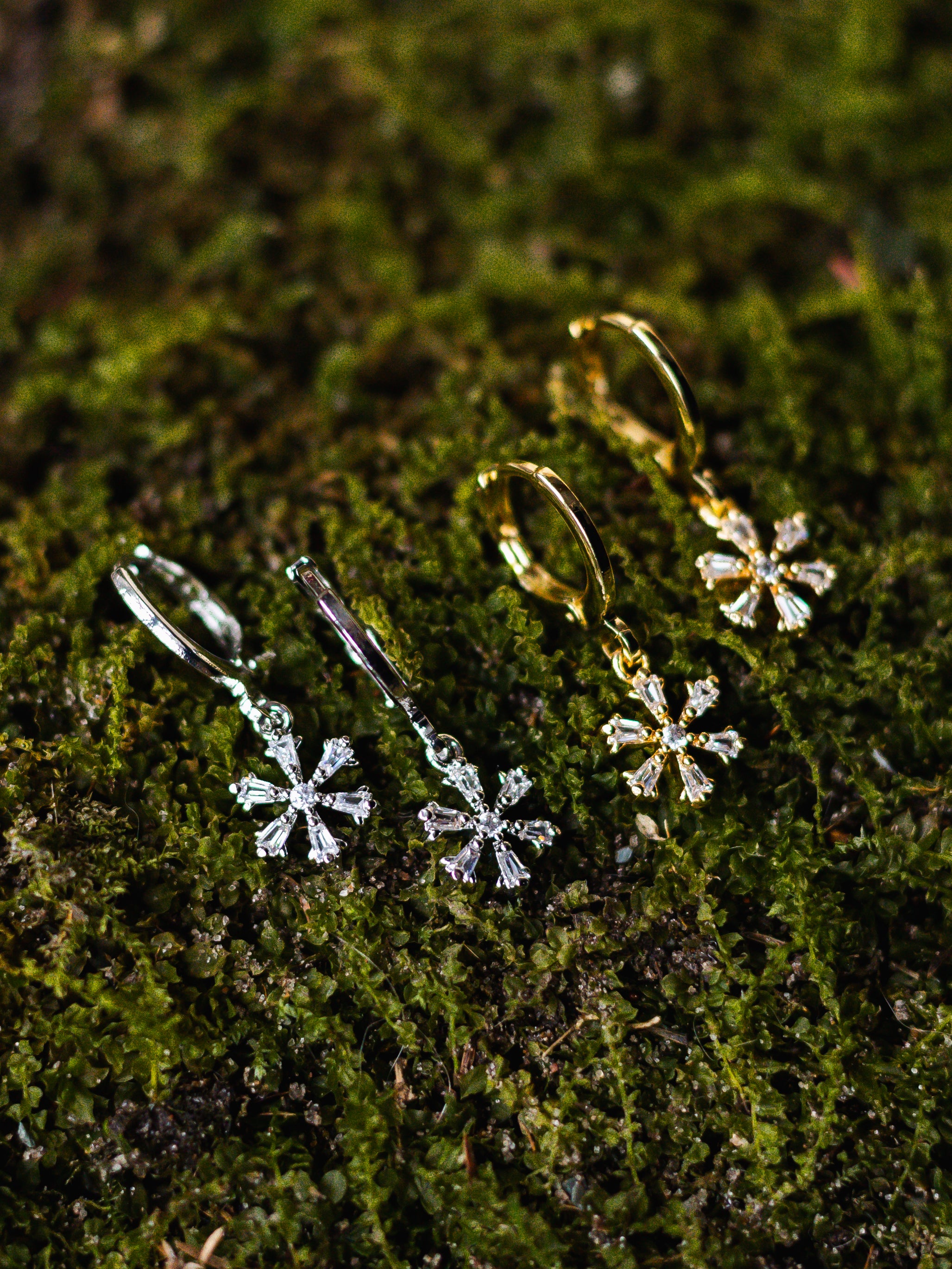 Ohrringe mit Schneeflocke