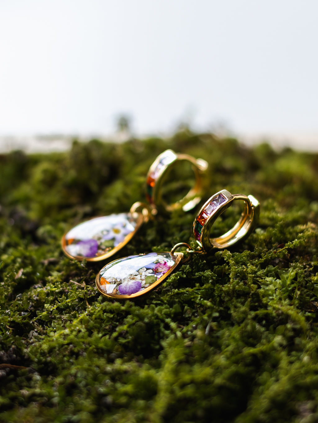 Ohrringe mit kleinem Garten