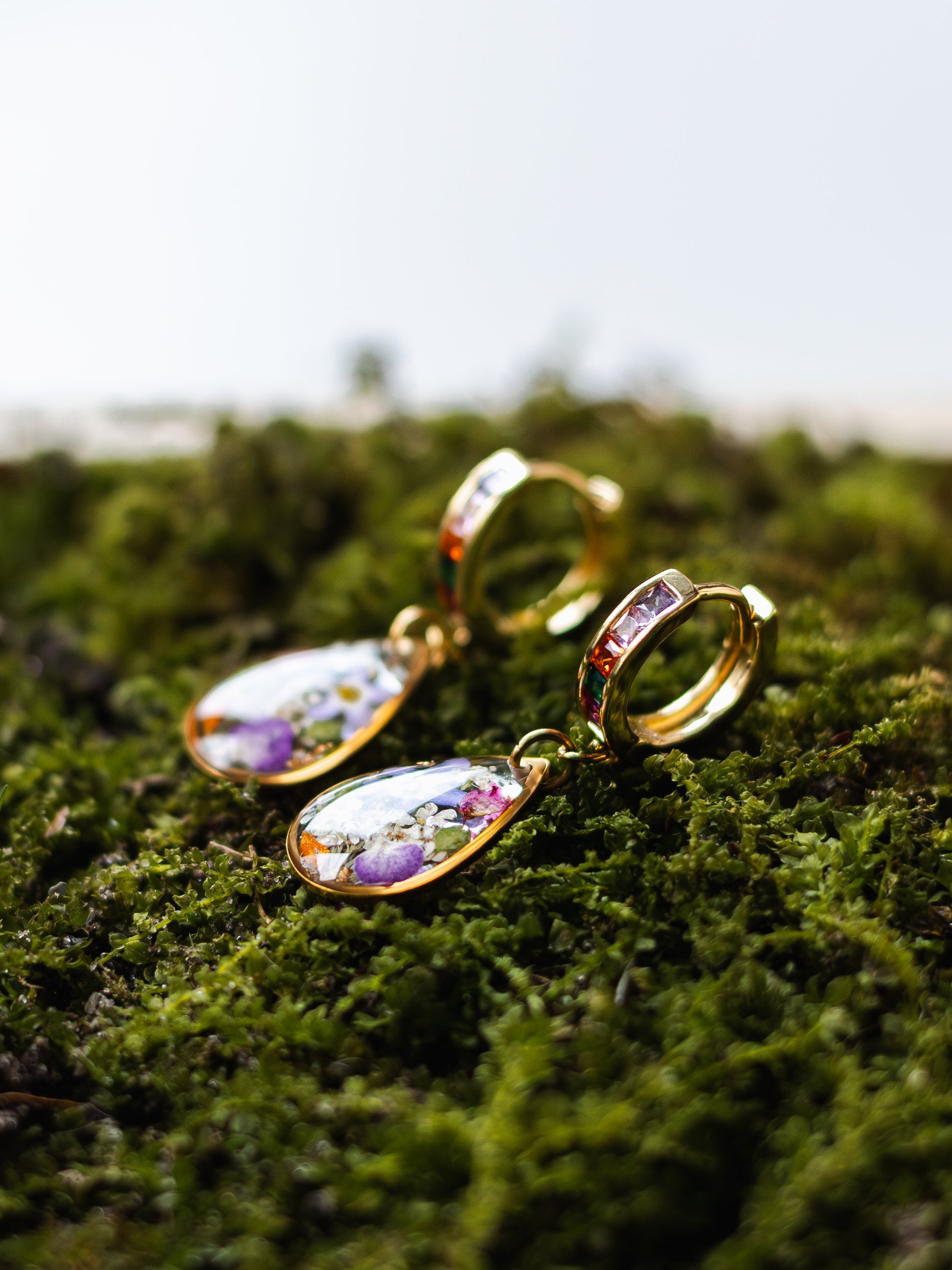 Ohrringe mit kleinem Garten