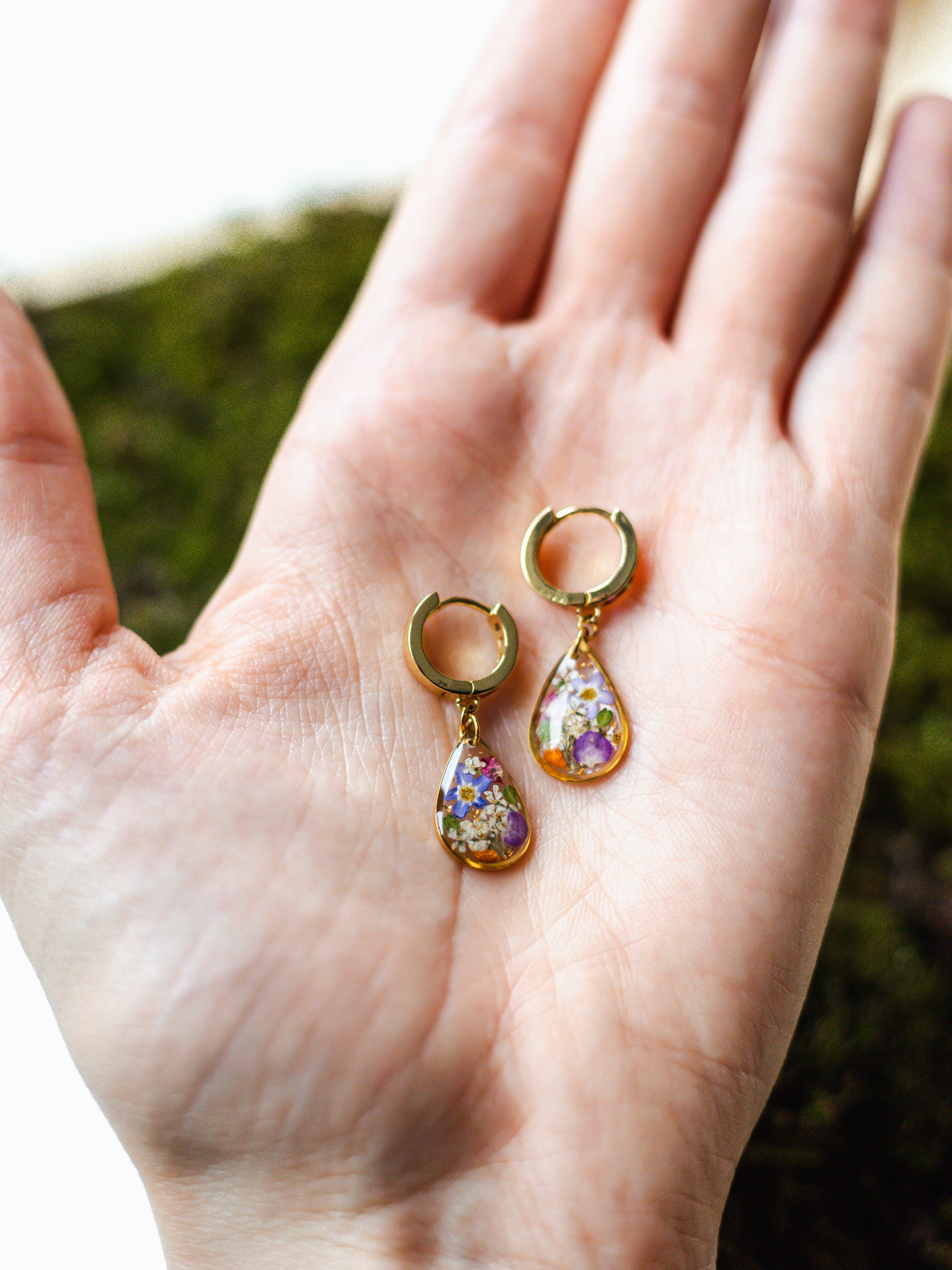 Ohrringe mit kleinem Garten