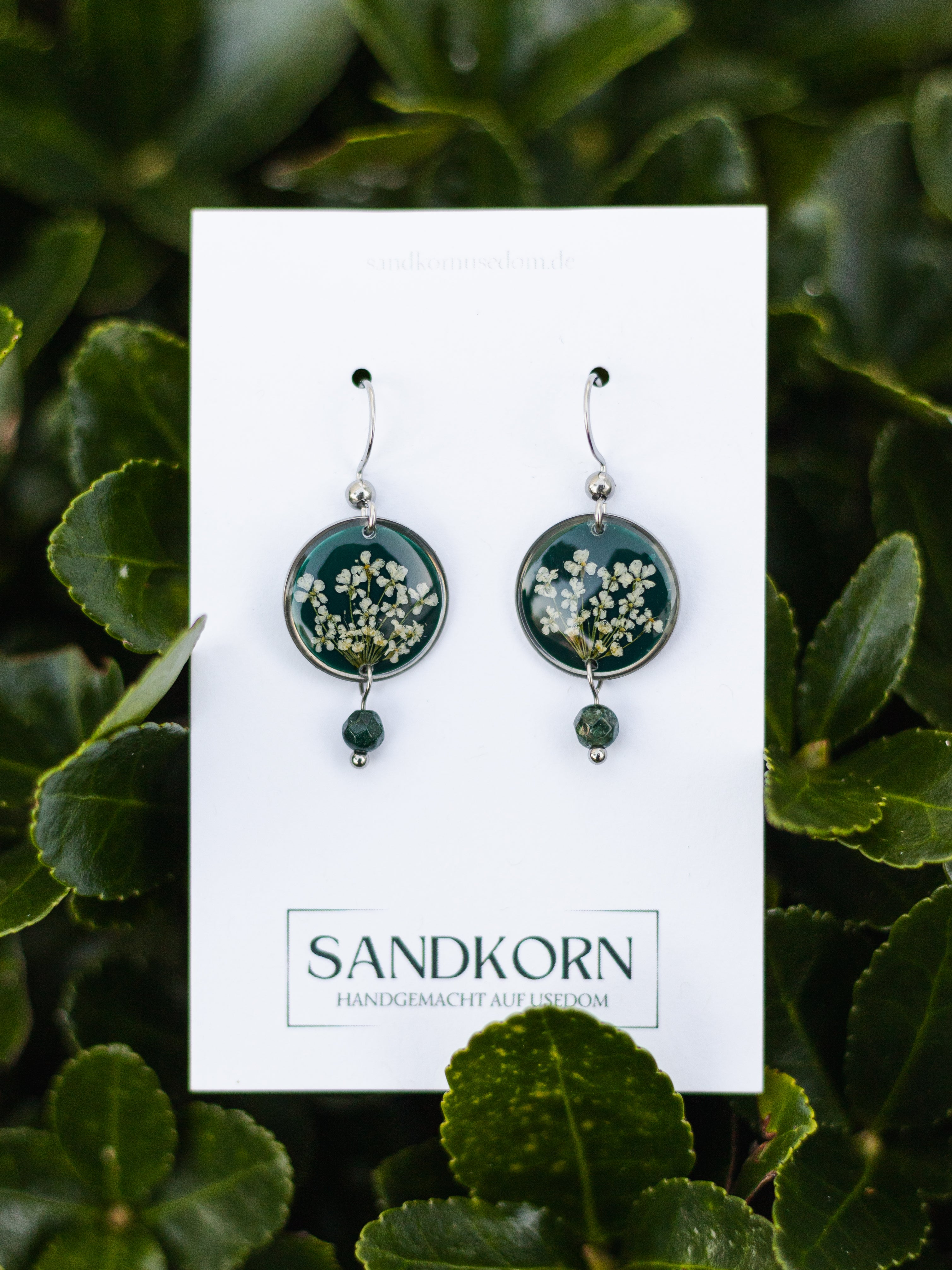 Ohrringe mit Wilder Möhre und indischem Achat