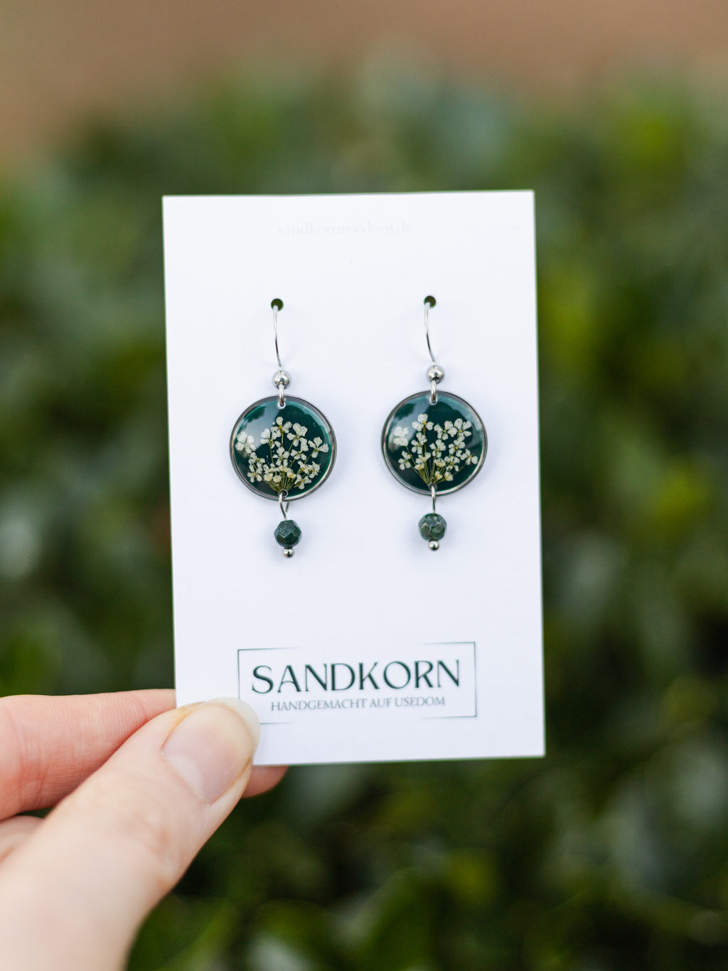 Kolczyki z dziką marchewką i agatem indyjskim