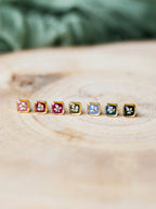 Mini-Ohrstecker mit echten Blüten in verschiedenen Farben | Usedom Schmuck | Naturschmuck | Blumenschmuck | Ohrstecker für Kinder | Regenbogen Schmuck