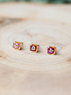 Miniaturowe kolczyki z dziką marchewką