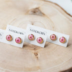 Miniaturowe kolczyki z dziką marchewką