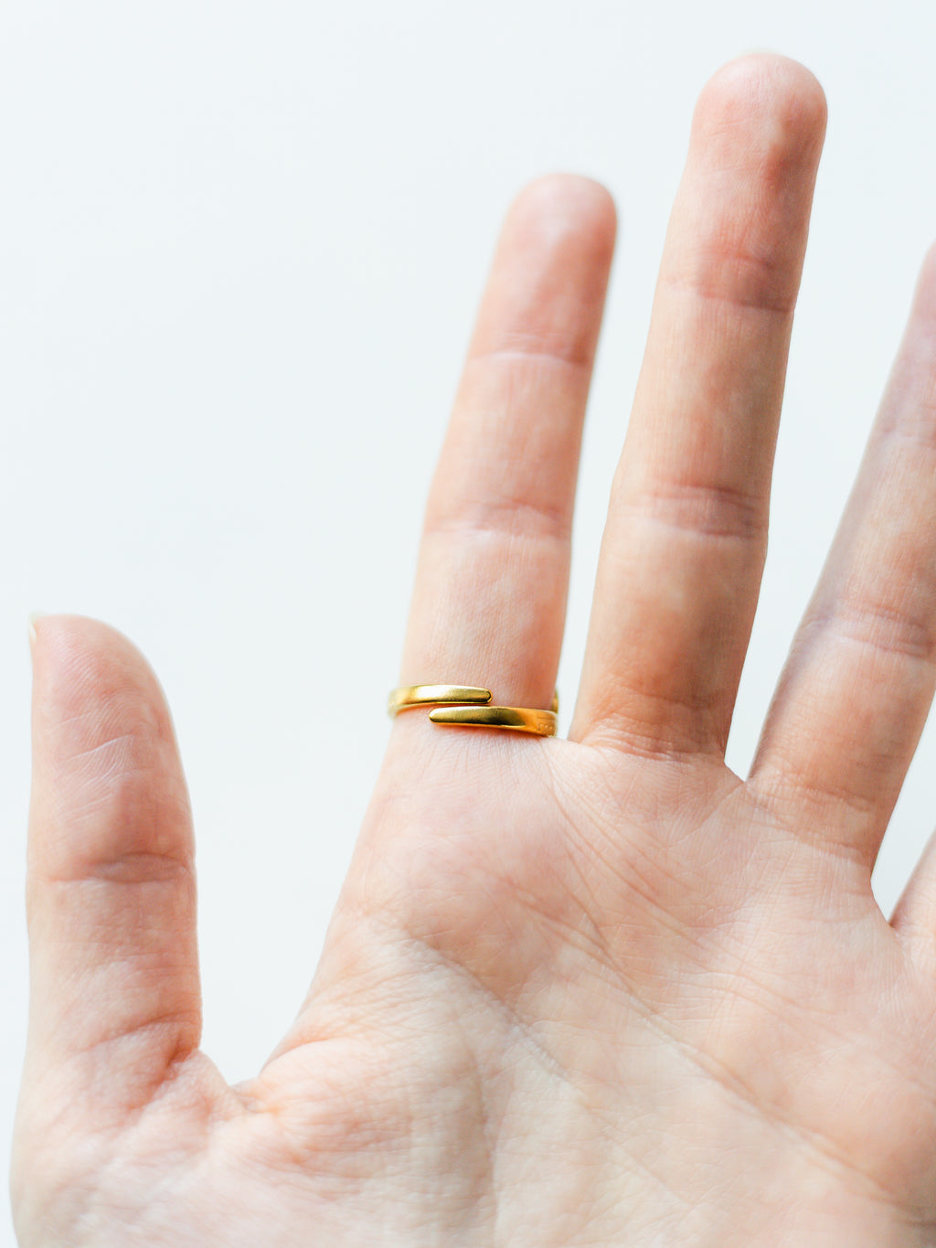 Pierścionek z dziką marchewką - złoto