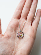 Necklace with spirea and wild carrot