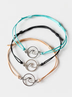 Bracelet with heart shell - silver