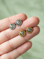 Sonnen-Ohrstecker mit echten Blüten | Usedom Schmuck | Naturschmuck | Edelstahl Ohrstecker