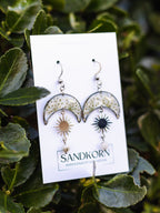 Ohrringe mit Mond, Sonne und Wilder Möhre