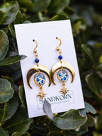 Ohrringe mit Mond, Stern und Wilder Möhre