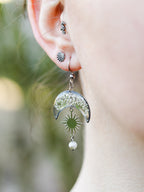 Ohrringe mit Mond, Sonne und Wilder Möhre