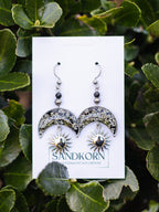 Ohrringe mit Mond, Sonne und Wilder Möhre