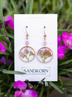 Ohrringe mit Reisblume und Jadeperlen - SANDKORN Usedom 