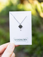 Halskette mit Wilder Möhre und Süßwasserperle - SANDKORN Usedom 