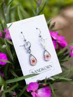 Ohrringe mit Kolibri und Spiere