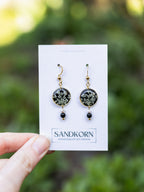 Ohrringe mit Wilder Möhre und Turmalinperlen