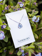 Dezente Halskette mit echten Blüten | Epoxidharz-Schmuck | Usedom Schmuck | Schmuck mit Pflanzen | Edelstahl Halskette | Vergissmeinnicht Schmuck