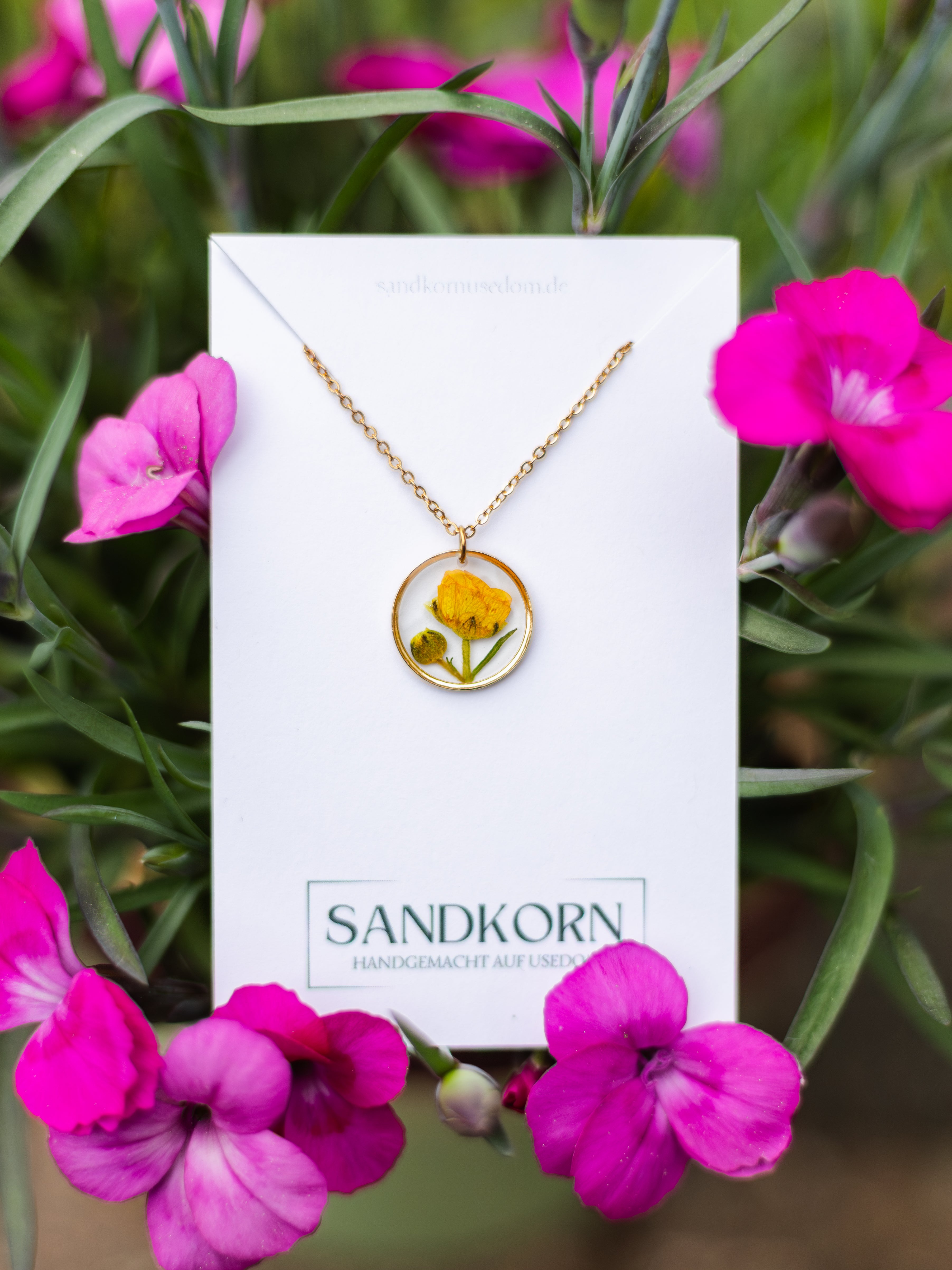 Halskette mit Butterblume - SANDKORN Usedom 