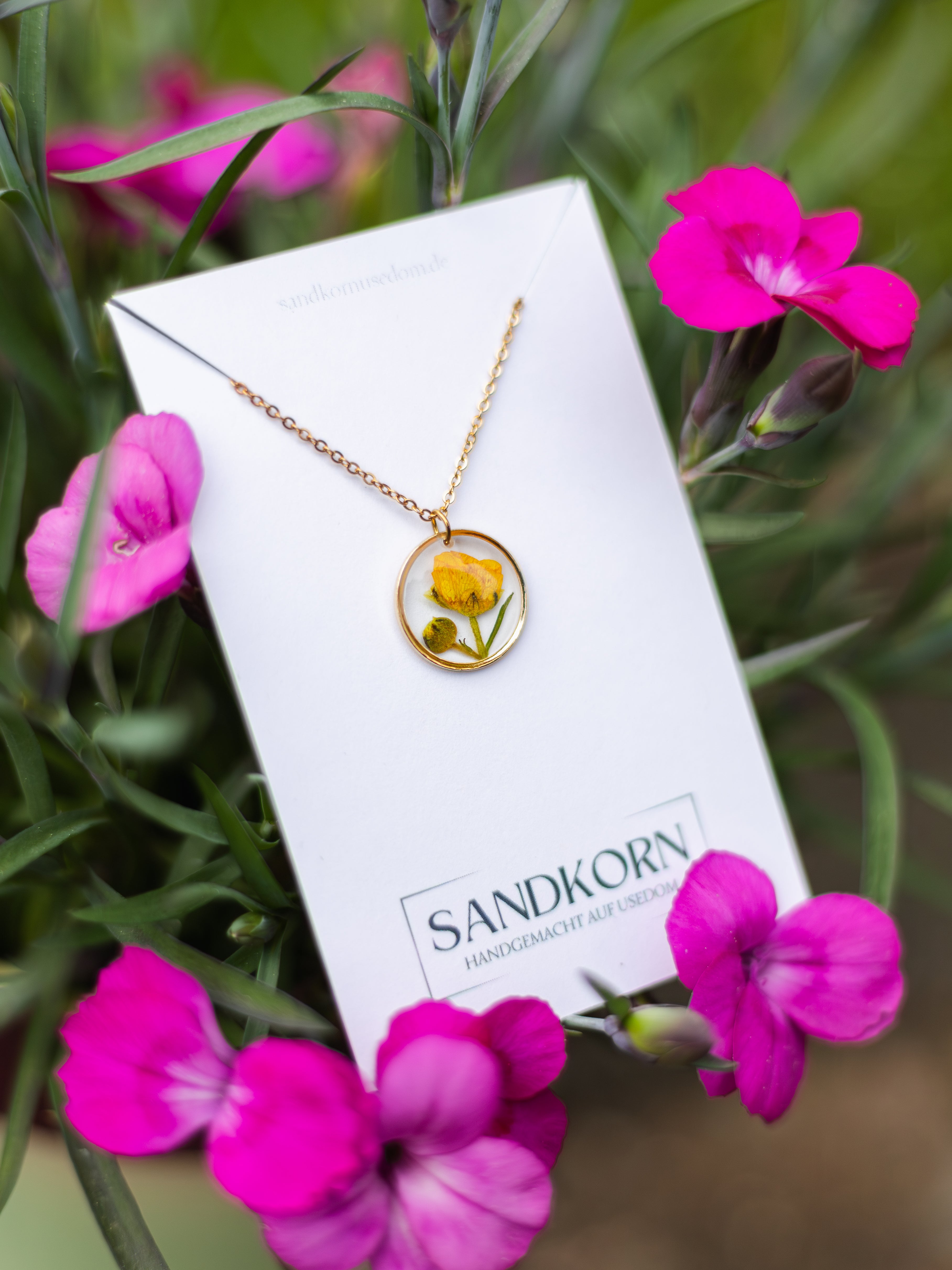 Halskette mit Butterblume - SANDKORN Usedom 