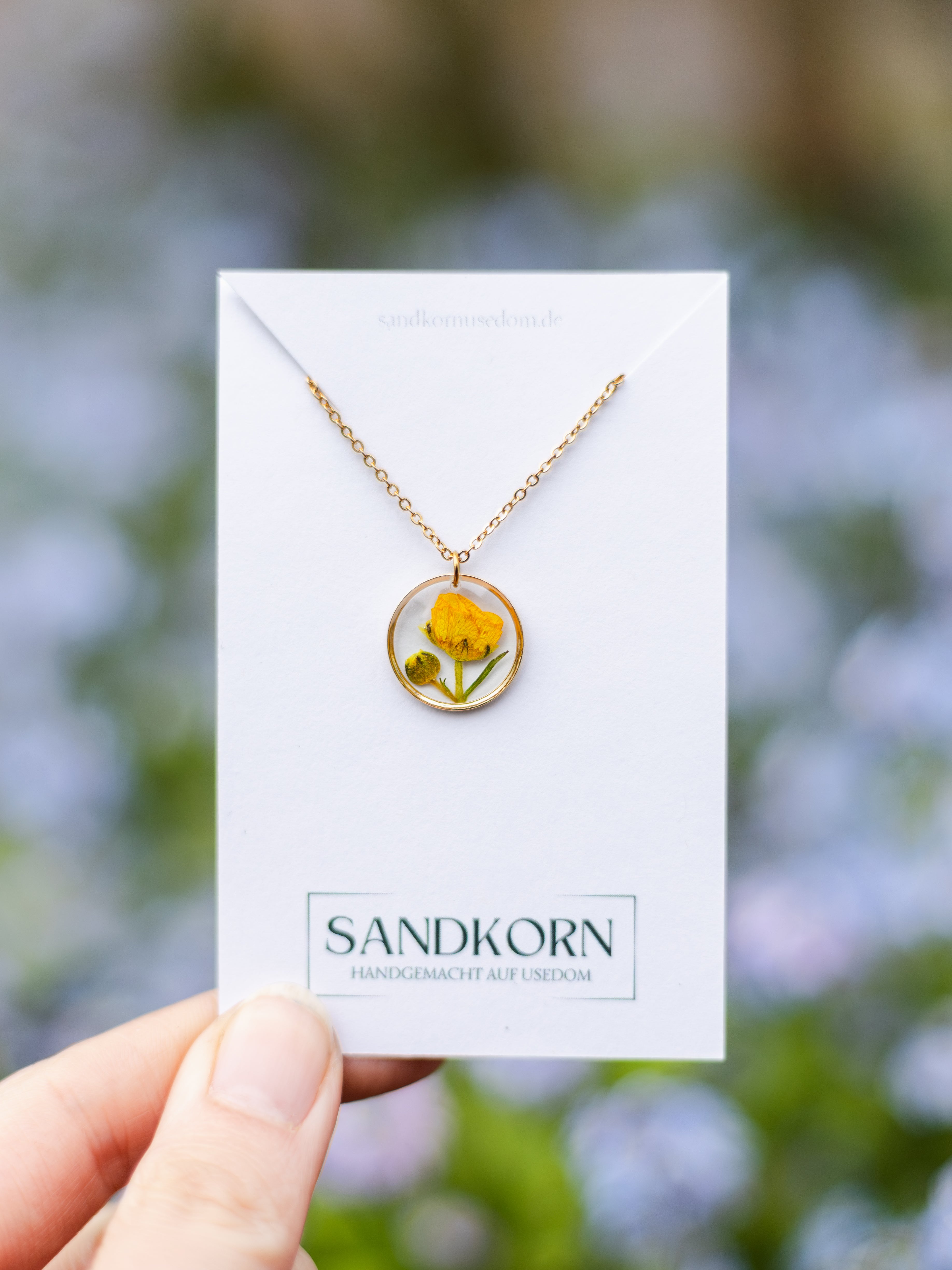 Halskette mit Butterblume - SANDKORN Usedom 