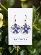 Earrings with verbena