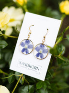 Earrings with verbena