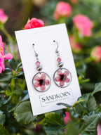 Ohrringe mit Manuka-Blüten und Jadeperlen - SANDKORN Usedom 