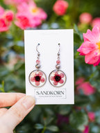 Ohrringe mit Manuka-Blüten und Jadeperlen - SANDKORN Usedom 