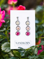 Ohrringe mit dreifarbiger Spiere - Pink - SANDKORN Usedom 