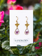 Earrings with Spiraea