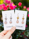 Earrings with Spiraea