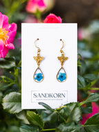 Earrings with Spiraea