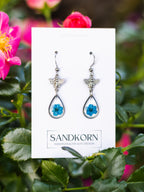 Earrings with Spiraea